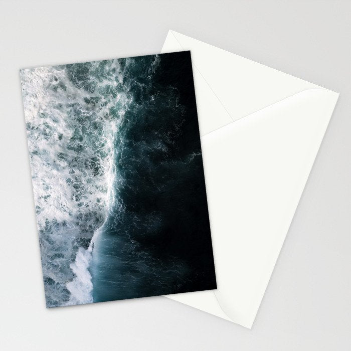 Oceanscape - White and Blue Stationery Card Gallery Image 2