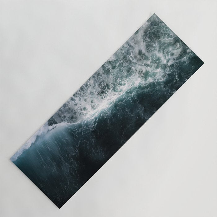 Oceanscape - White and Blue Yoga Mat Gallery Image 1