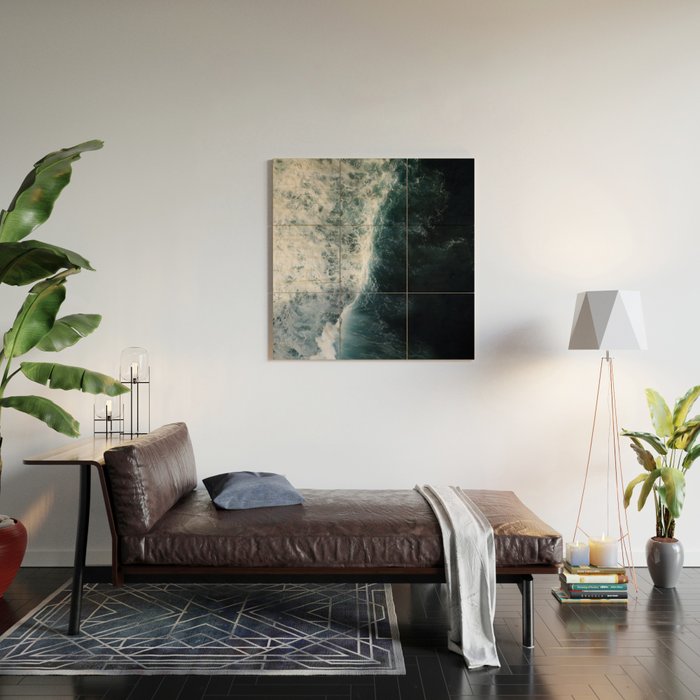 Oceanscape - White and Blue Wood Wall Art Gallery Image 2