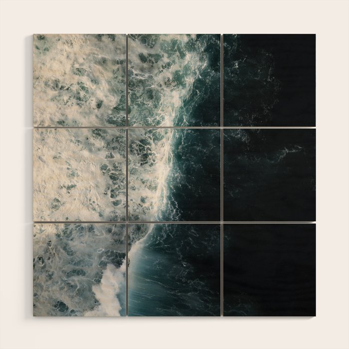 Oceanscape - White and Blue Wood Wall Art Gallery Image 1