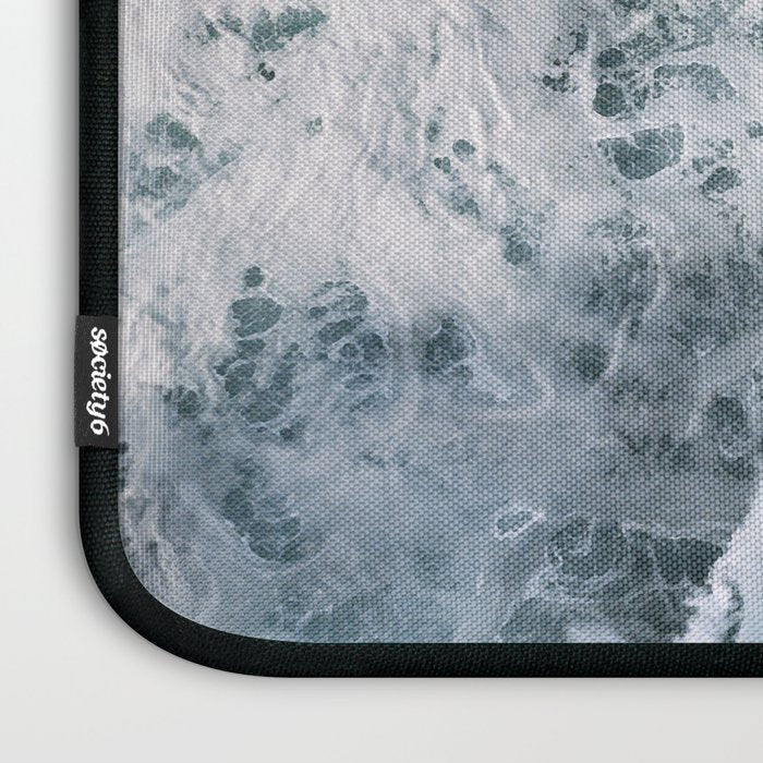 Oceanscape - White and Blue Laptop Sleeve Gallery Image 3