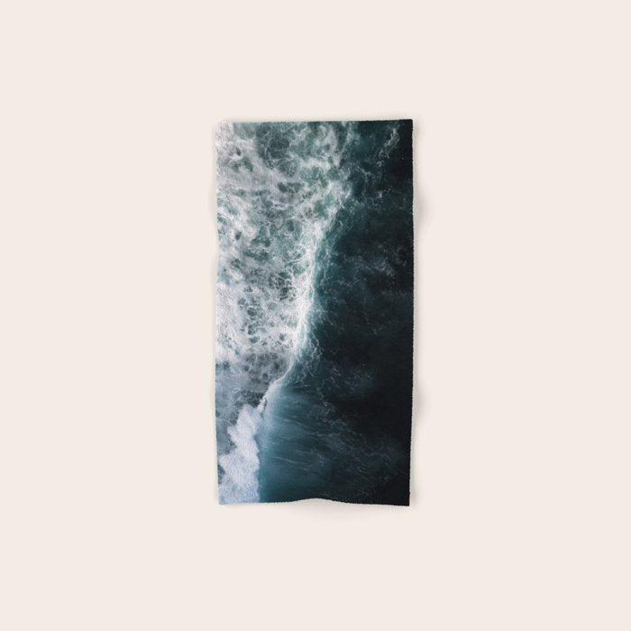 Oceanscape - White and Blue Bath Towel Gallery Image 1