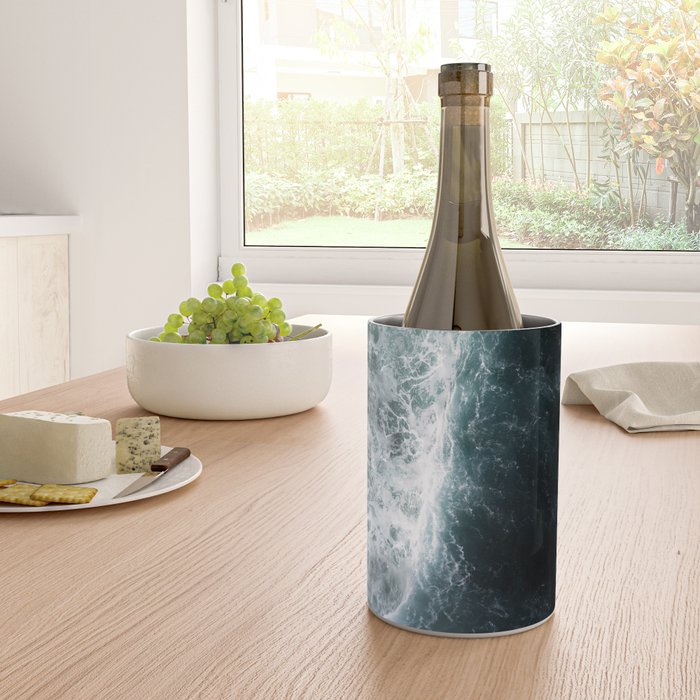 Oceanscape - White and Blue Wine Chiller Gallery Image 4