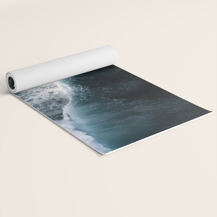 Oceanscape - White and Blue Yoga Mat Gallery Image 2