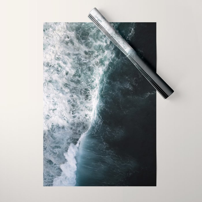 Oceanscape - White and Blue Wrapping Paper Gallery Image 1