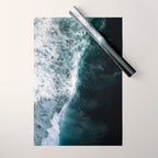 Oceanscape - White and Blue Wrapping Paper Gallery Image 1