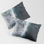 Oceanscape - White and Blue Pillow Sham Gallery Image 3