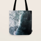 Oceanscape - White and Blue Tote Bag Gallery Image 1