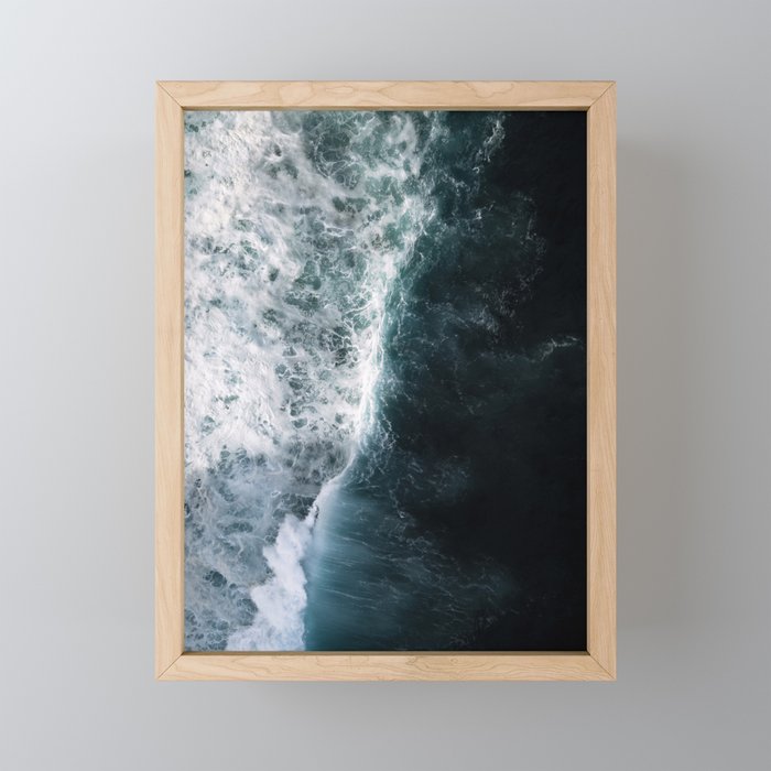 Oceanscape - White and Blue Mini Art Print Gallery Image 1