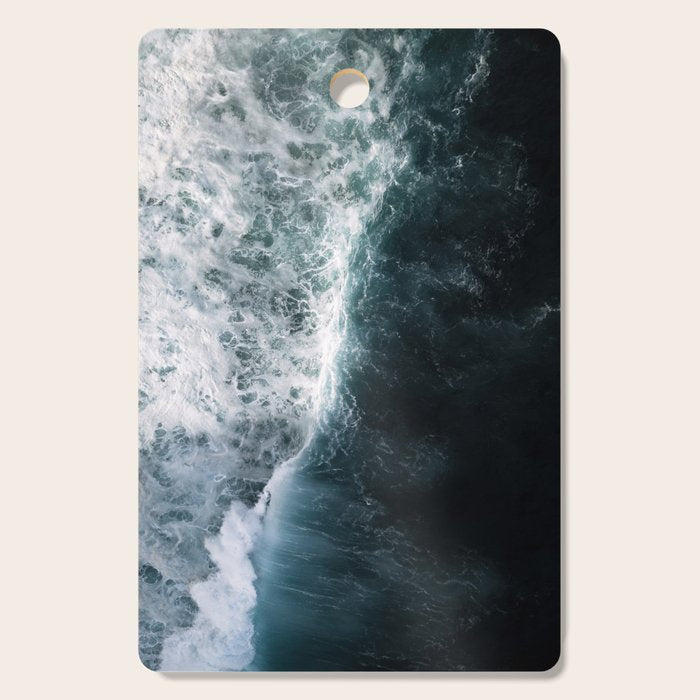 Oceanscape - White and Blue Cutting Board Gallery Image 1