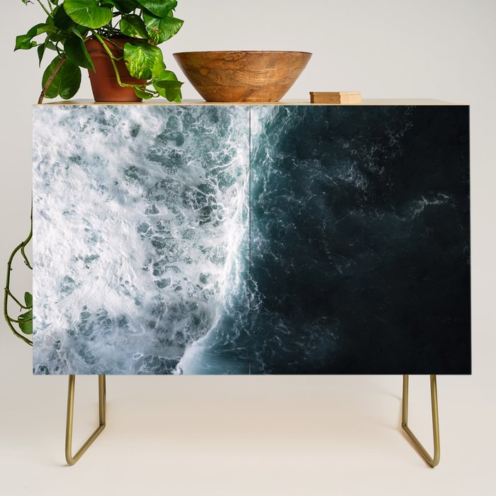 Oceanscape - White and Blue Credenza Gallery Image 1