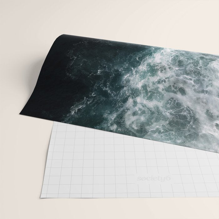 Oceanscape - White and Blue Wrapping Paper Gallery Image 2