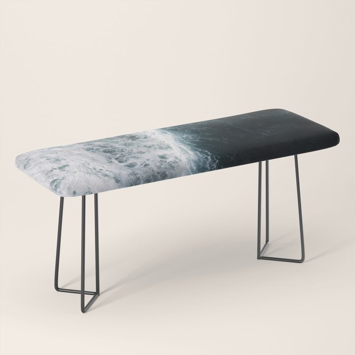 Oceanscape - White and Blue Bench Gallery Image 1