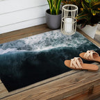 Oceanscape - White and Blue Outdoor Rug Gallery Image 2