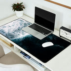 Oceanscape - White and Blue Desk Mat Gallery Image 2