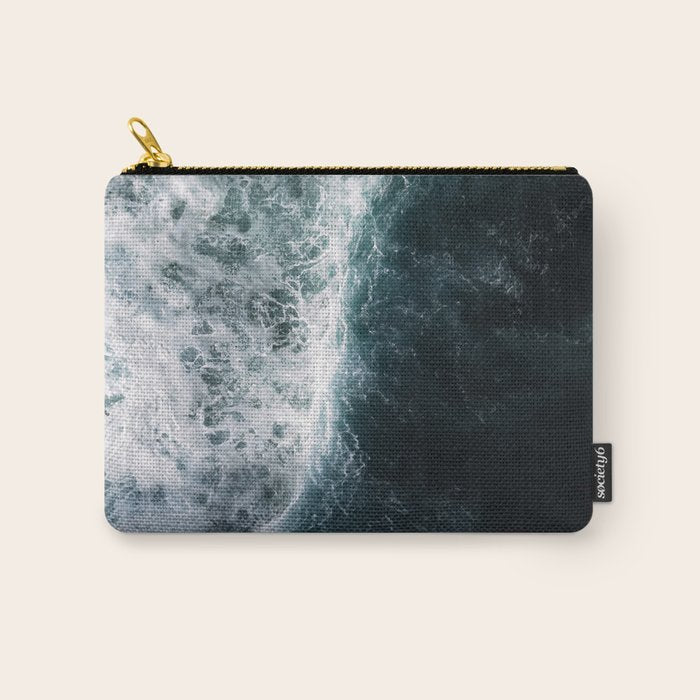 Oceanscape - White and Blue Carry All Pouch Gallery Image 1