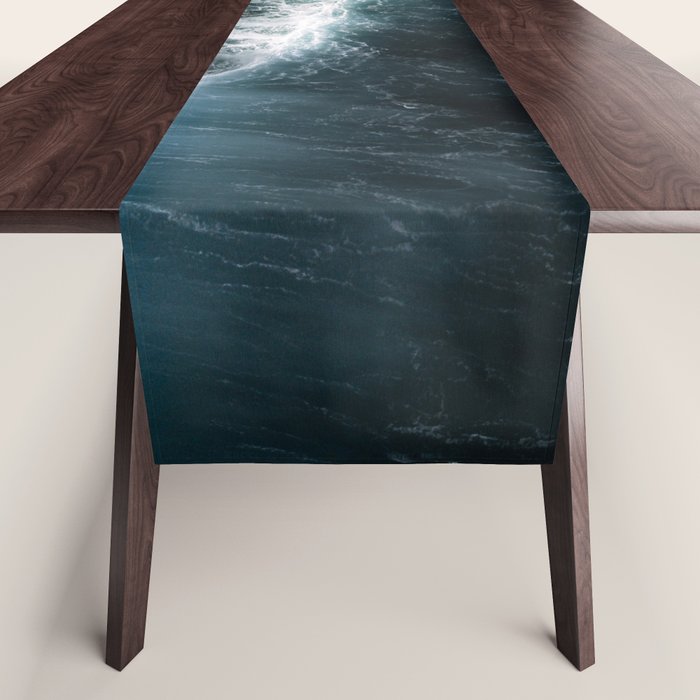 Oceanscape - White and Blue Table Runner Gallery Image 1