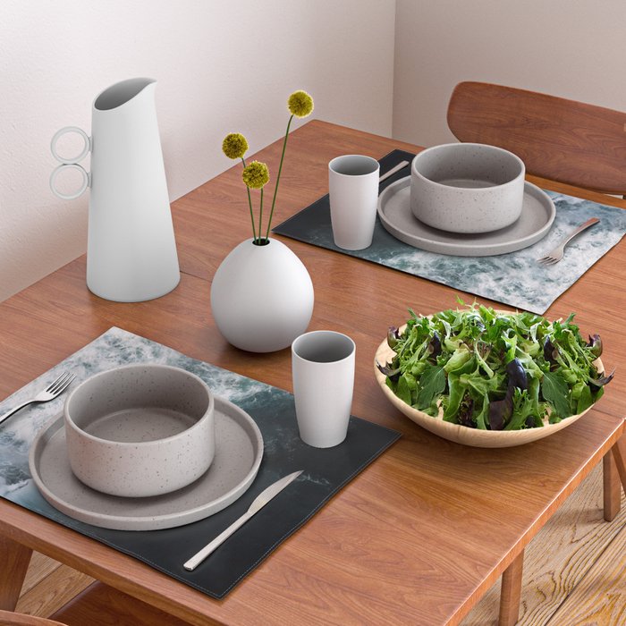 Oceanscape - White and Blue Placemat Gallery Image 2