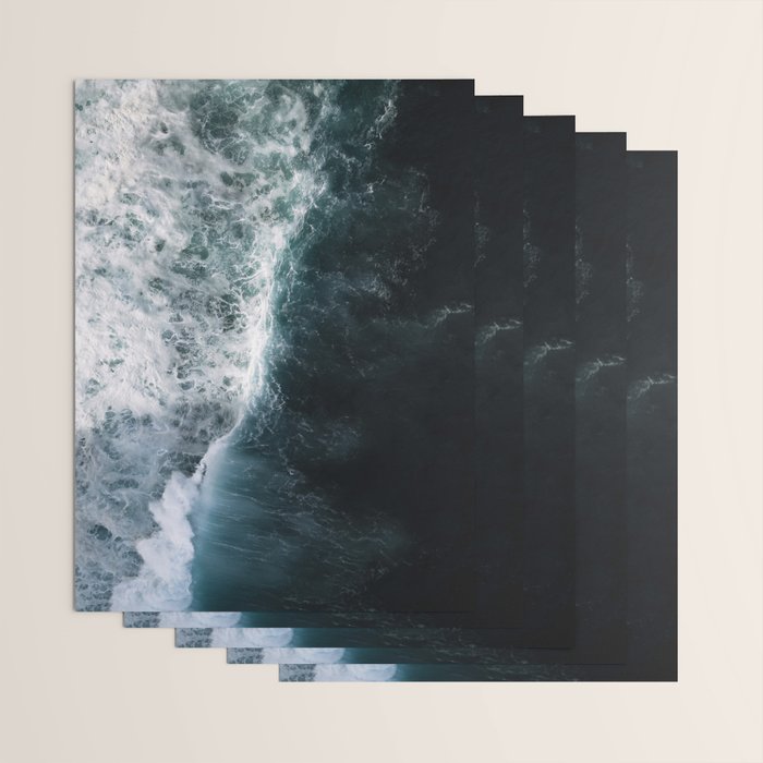 Oceanscape - White and Blue Wrapping Paper Gallery Image 3