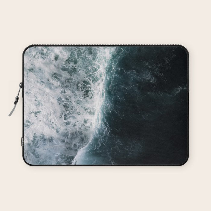 Oceanscape - White and Blue Laptop Sleeve Gallery Image 1