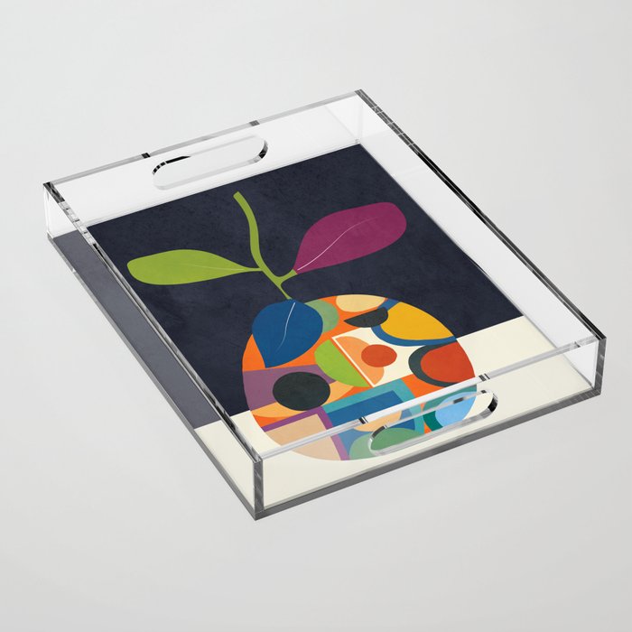 Abstract fruit shapes 01 Acrylic Tray Gallery Image 1