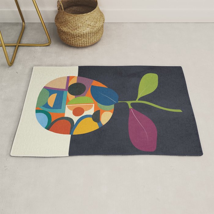 Abstract fruit shapes 01 Rug Gallery Image 1