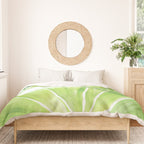 Fresh Lime Citrus Abstract Watercolor Duvet Cover Gallery Image 3