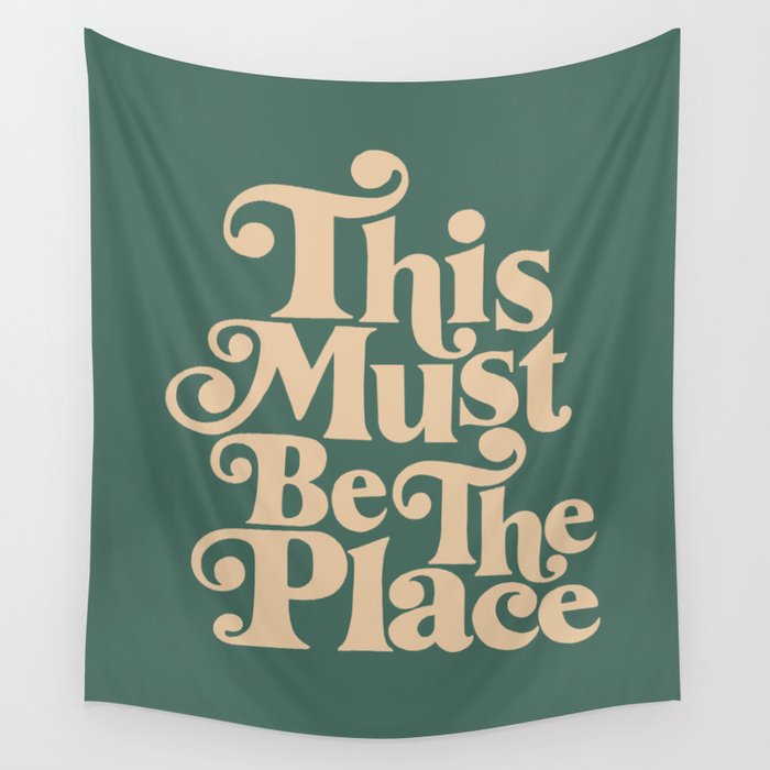 This Must Be The Place - Green & Beige Wall Tapestry Gallery Image 4