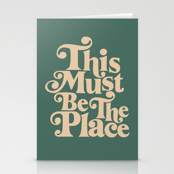 This Must Be The Place - Green & Beige Stationery Card Gallery Image 1