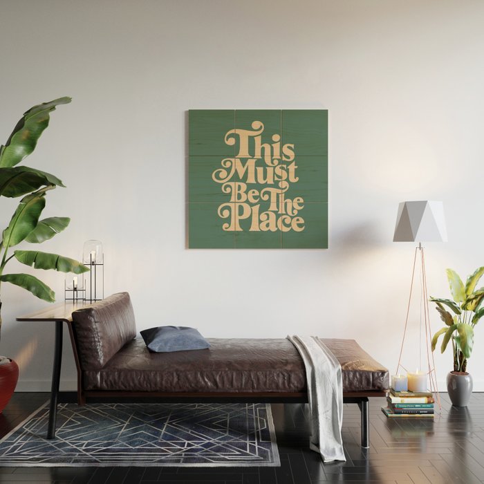This Must Be The Place - Green & Beige Wood Wall Art Gallery Image 2