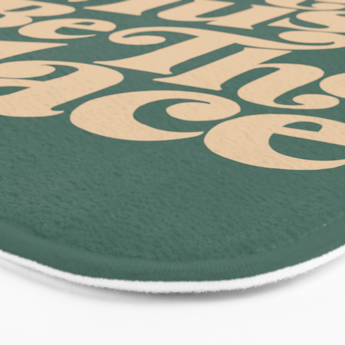 This Must Be The Place - Green & Beige Bath Mat Gallery Image 3