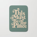 This Must Be The Place - Green & Beige Bath Mat Gallery Image 1