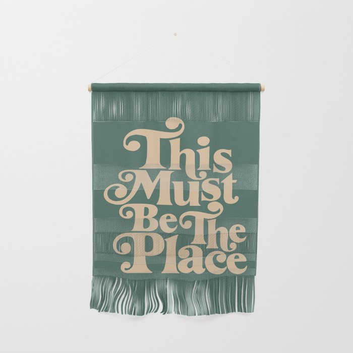 This Must Be The Place - Green & Beige Wall Hanging Gallery Image 1