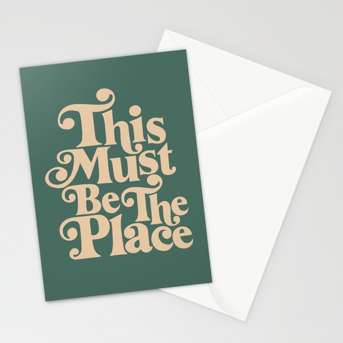 This Must Be The Place - Green & Beige Stationery Card Gallery Image 2