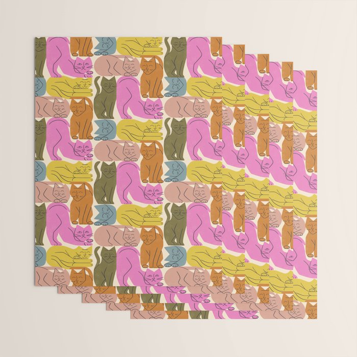 Stack of Cats No. 1 Wrapping Paper Gallery Image 3