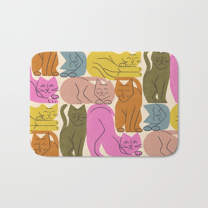 Stack of Cats No. 1 Bath Mat Gallery Image 1