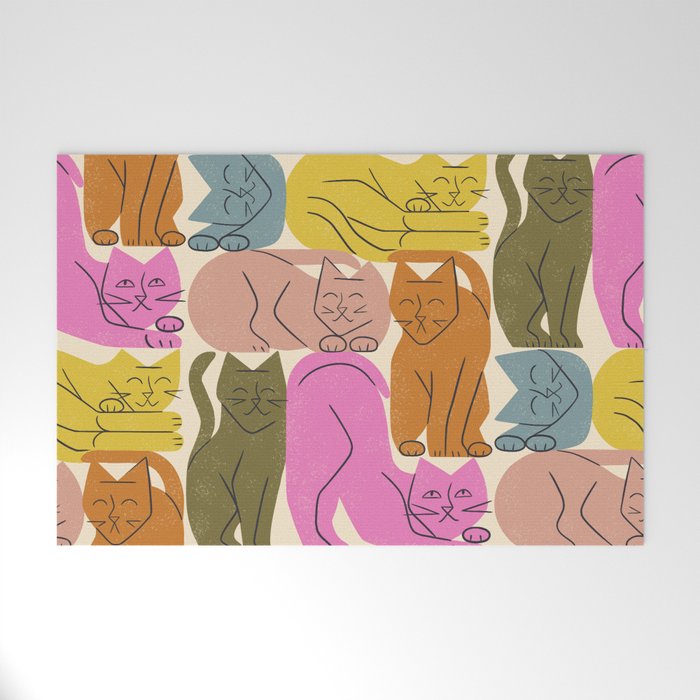 Stack of Cats No. 1 Welcome Mat Gallery Image 1