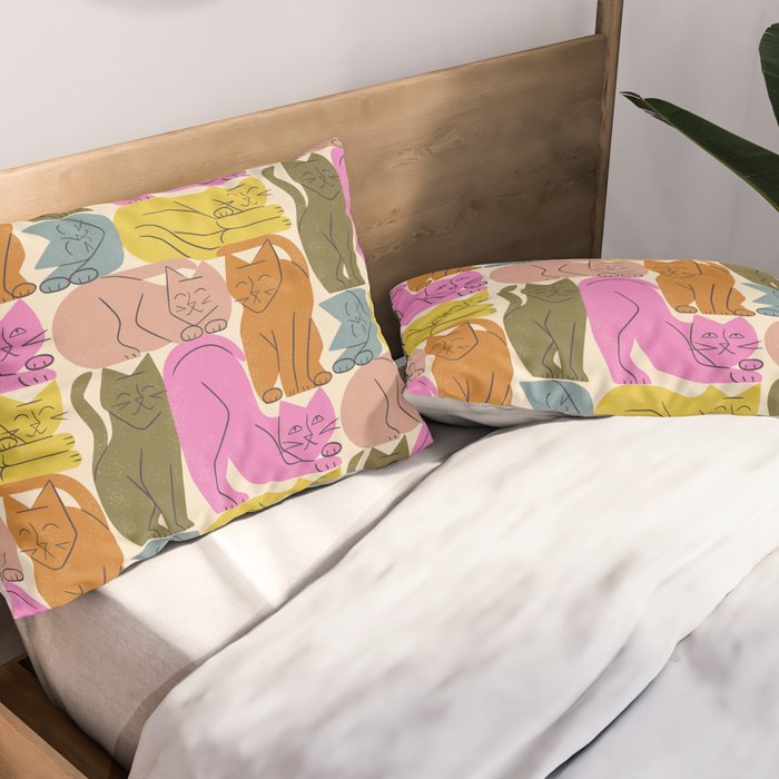Stack of Cats No. 1 Pillow Sham Gallery Image 2