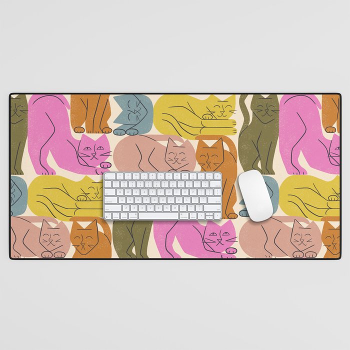 Stack of Cats No. 1 Desk Mat Gallery Image 1