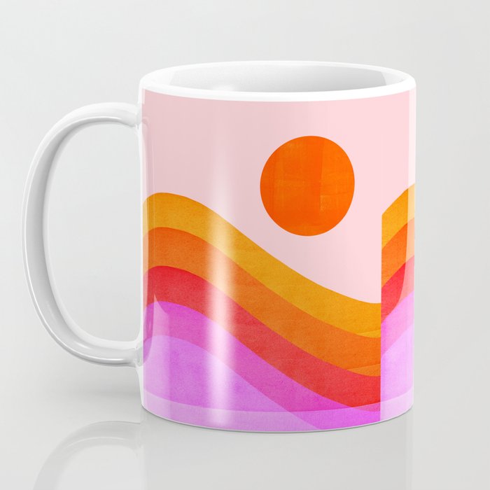 Abstraction_SUNSET_OCEAN_COLOR_POP_ART_Minimalism_009D Coffee Mug Gallery Image 3