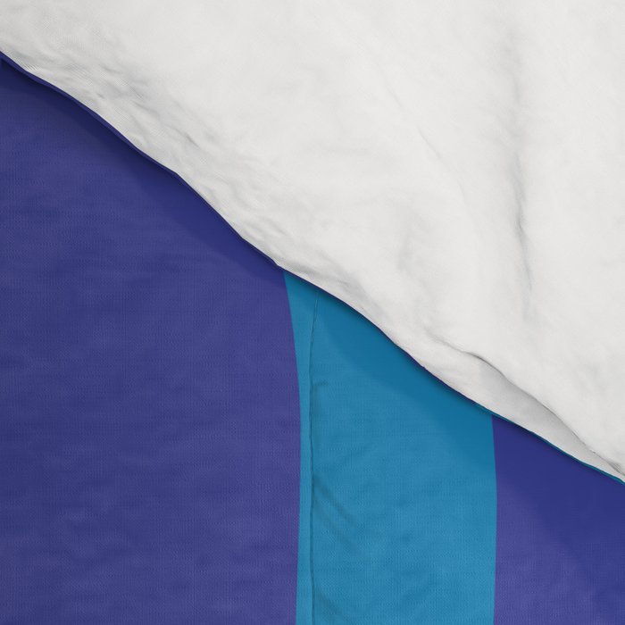Bold Blue Modern Retro Liquid Swirl Abstract Pattern Comforter Gallery Image 4