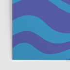 Bold Blue Modern Retro Liquid Swirl Abstract Pattern Poster Gallery Image 3