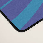 Bold Blue Modern Retro Liquid Swirl Abstract Pattern Desk Mat Gallery Image 4