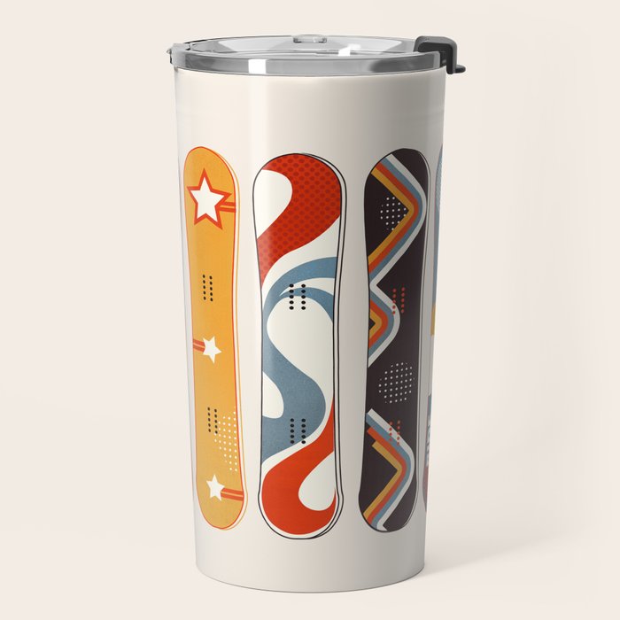 Retro Snowboards  Travel Mug Gallery Image 2