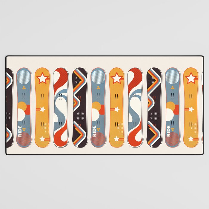 Retro Snowboards  Desk Mat Gallery Image 3