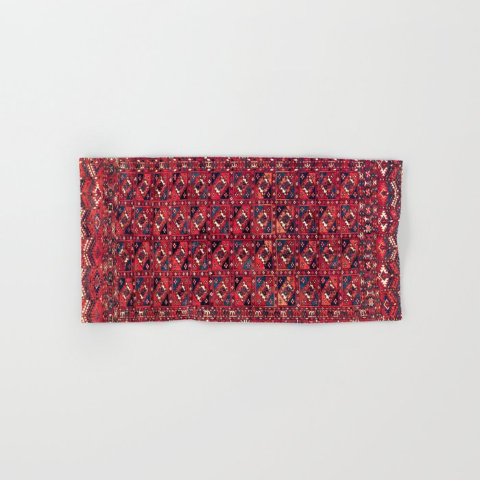 Tekke  Antique West Turkestan Rug Print Bath Towel Gallery Image 1