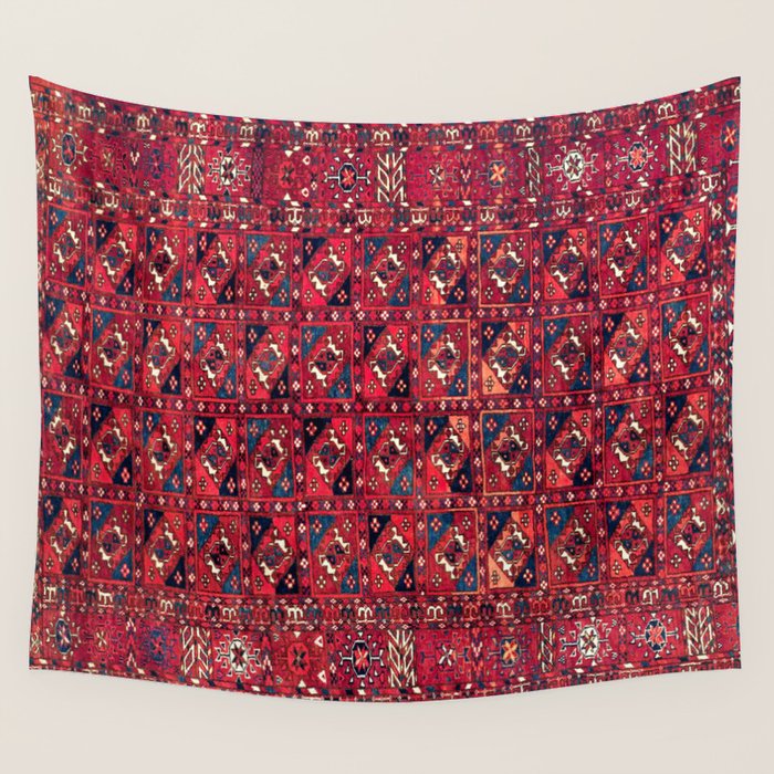 Tekke  Antique West Turkestan Rug Print Wall Tapestry Gallery Image 4