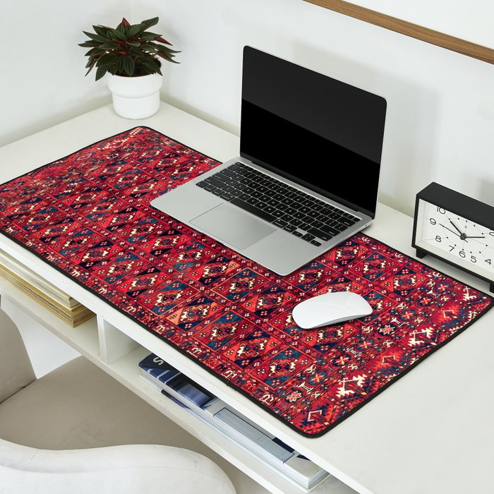 Tekke  Antique West Turkestan Rug Print Desk Mat Gallery Image 2
