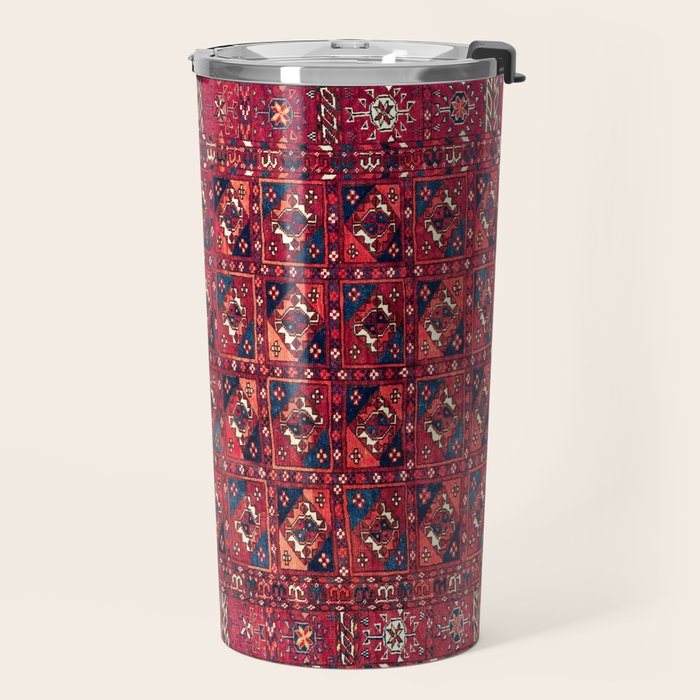 Tekke  Antique West Turkestan Rug Print Travel Mug Gallery Image 2