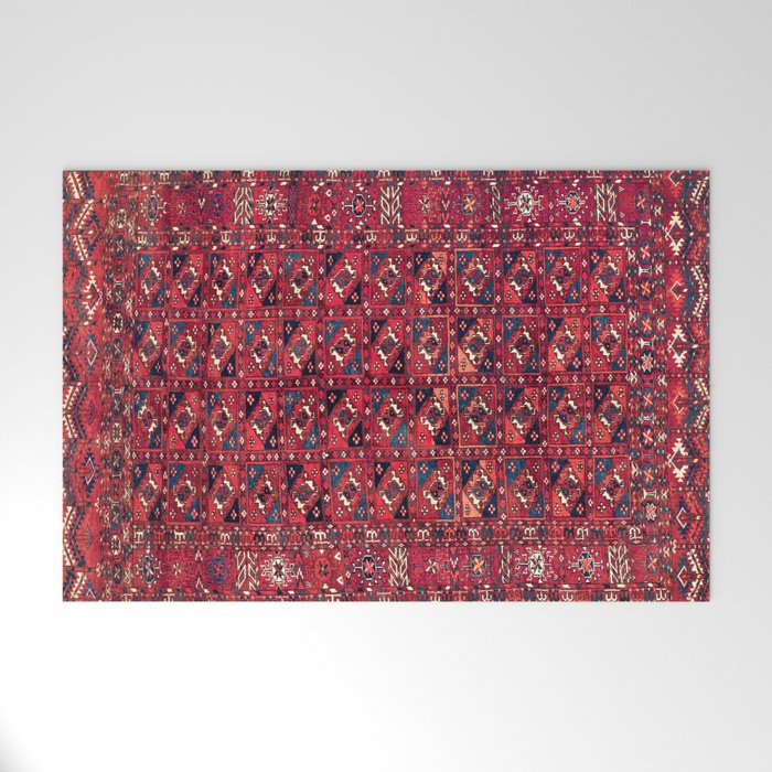 Tekke  Antique West Turkestan Rug Print Welcome Mat Gallery Image 1